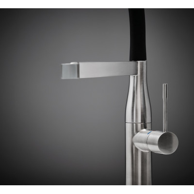 Grohe Змішувач для кухні Essence, довж.виливу - 240мм, поворотний/гнучкий, 1важіль, супер сталь