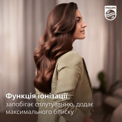 Philips Фен-щітка 7000 Series, 1000Вт, 3 режими, іоніз-я, оберт., кераміка, турмалін, рожевий