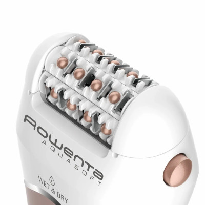 Rowenta Епілятор Aquasoft Wet&Dry пінцетний, акумуляторний , пінцет.-24, волог.+сух., насадок-4, пудровий Rowenta Епілятор Aquasoft Wet&Dry пінцетний, акумуляторний , пінцет.-24, волог.+сух., насадок-4, пудровий