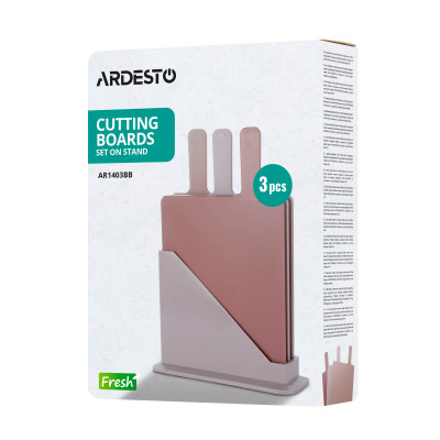 ARDESTO Набір дошок кухонних на підставці Ardesto Fresh, 3шт, 24.1х33х7.9см, пластик ARDESTO Набір дошок кухонних на підставці Ardesto Fresh, 3шт, 24.1х33х7.9см, пластик