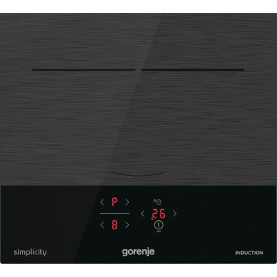 Gorenje Варильна поверхня індукційна, 30см, Доміно, PowerBoost, поєднання конфорок, чорний