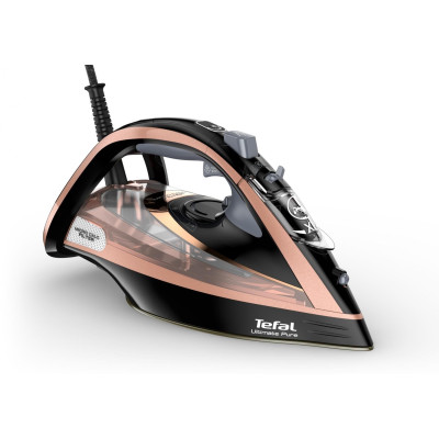 Tefal Праска Ultimate Pure, 3200Вт, 350мл, паровий удар -260гр, постійна пара - 60гр, керам. підошва, чорно-рожевий