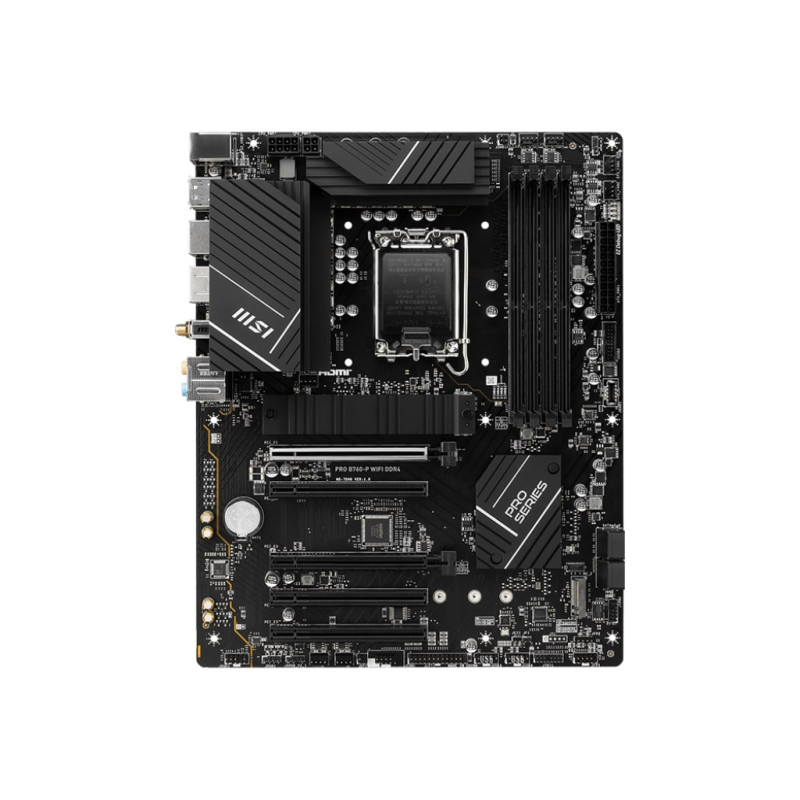 MSI Материнcька плата PRO B760-P WIFI DDR4 s1700 B760 4xDDR4 HDMI DP ATX