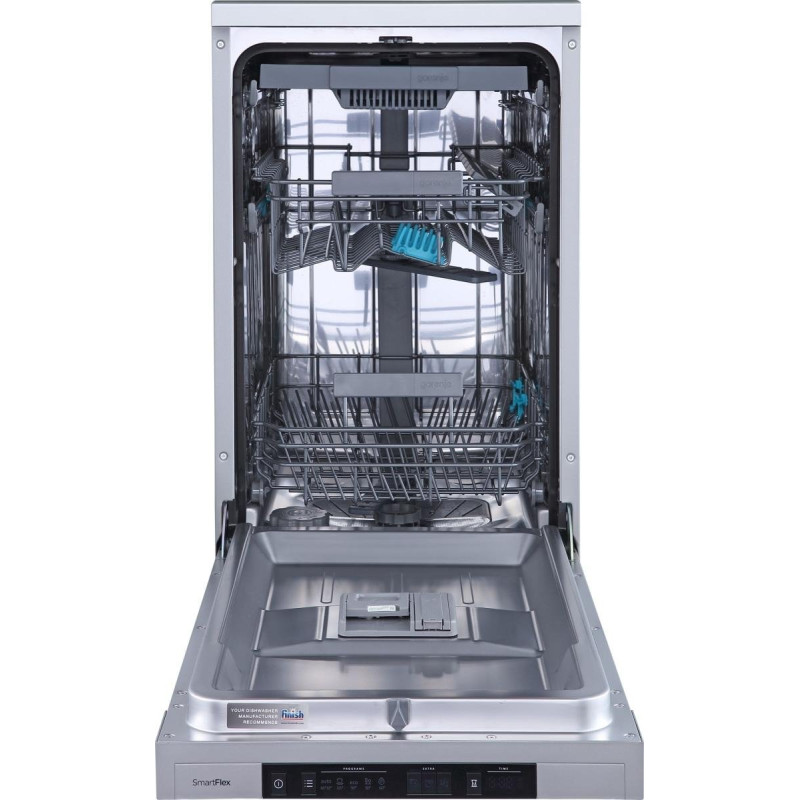 Gorenje Посудомийна машина, 11компл., A+++, 45см, дисплей, 3 кошика, AquaStop, Інвертор, сірий