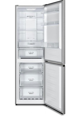 Gorenje Холодильник з нижн. мороз. камерою, 185х60х60см, 2 дв., Х- 207л, М- 93л, A++, NoFrost Plus, Fresh zone, Зовн. Диспл, сірий