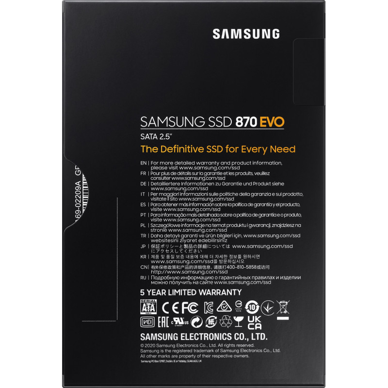 Samsung Накопичувач SSD 2.5" 4TB SATA 870EVO