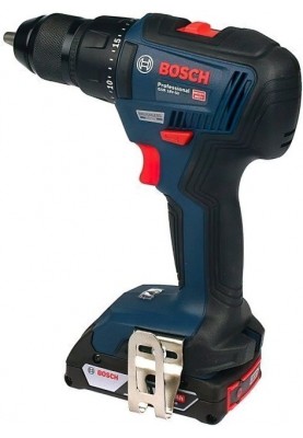 Bosch Шурупокрут-дриль акумуляторний GSR 18 V-50, 18В 2*2Аг, 28/50/50 Нм, 20+1, 460/1800об/хв, ЗП, кейс, аксесуари, 1кг