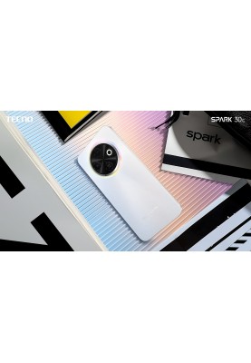 TECNO Смартфон Spark 30C (KL5n) 6.67" 8/256ГБ, 2SIM, 5000мА рік, Orbit White