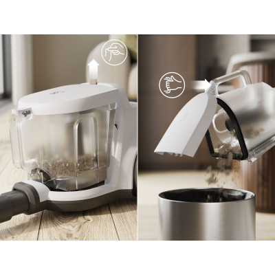 Electrolux Пилосос контейнерний, 850Вт, конт пилок -2л, HEPA12, 3 насадки, білий