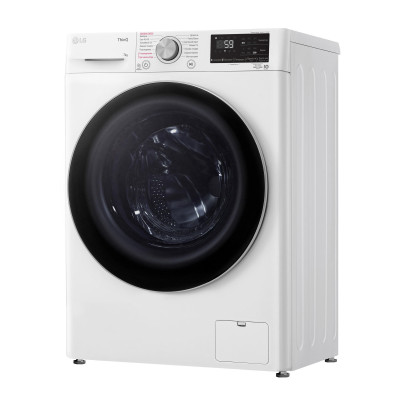 LG Пральна машина фронтальна, 7кг, 1200, A+++, 48см, дисплей, пара, інвертор, білий LG Пральна машина фронтальна, 7кг, 1200, A+++, 48см, дисплей, пара, інвертор, білий