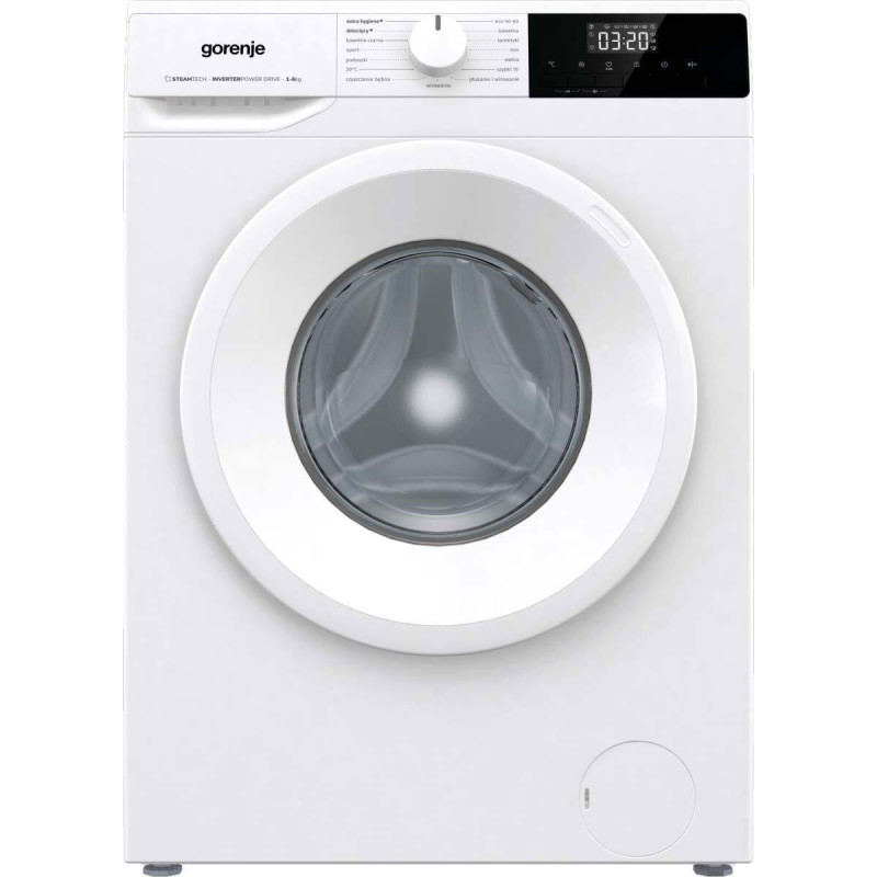 Gorenje Пральна машина фронтальна, 6кг, 1000, C, 43.5см, дисплей, пар, інвертор, білий