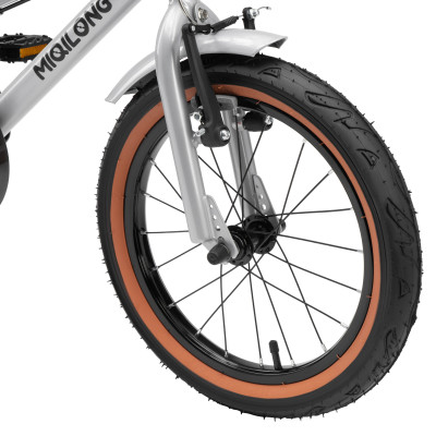 Miqilong Дитячий велосипед ST 16" срібний