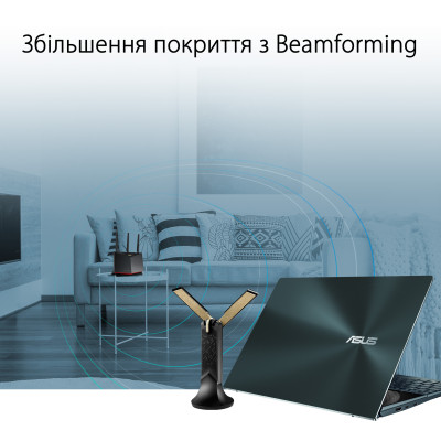 ASUS Адаптер WiFi USB-AX56 AX1800, USB, подовжувач-підставка