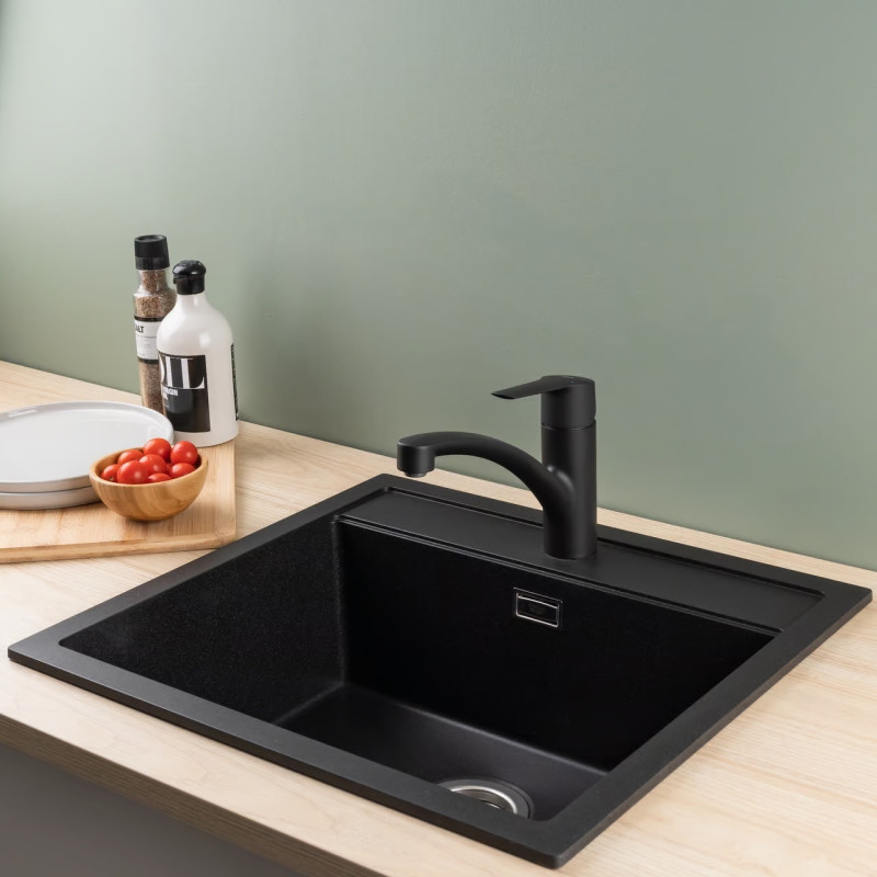 Grohe Змішувач для кухні Start, довж.виливу - 226мм, поворотний, 1важіль, чорний