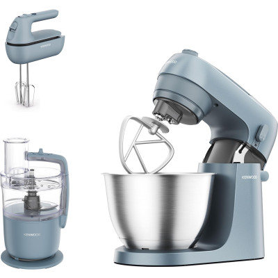 Kenwood Комплект кух., машина+подрібнювач+міксер Go, 800Вт, чаша-метал, корпус-метал, насадок-3, синій