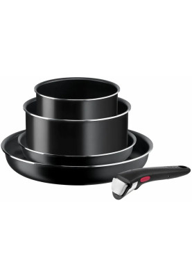 Tefal Набір посуду Ingenio Easy Cook & Clean, 5предметів, алюміній, нержавіюча сталь, бакеліт, чориній