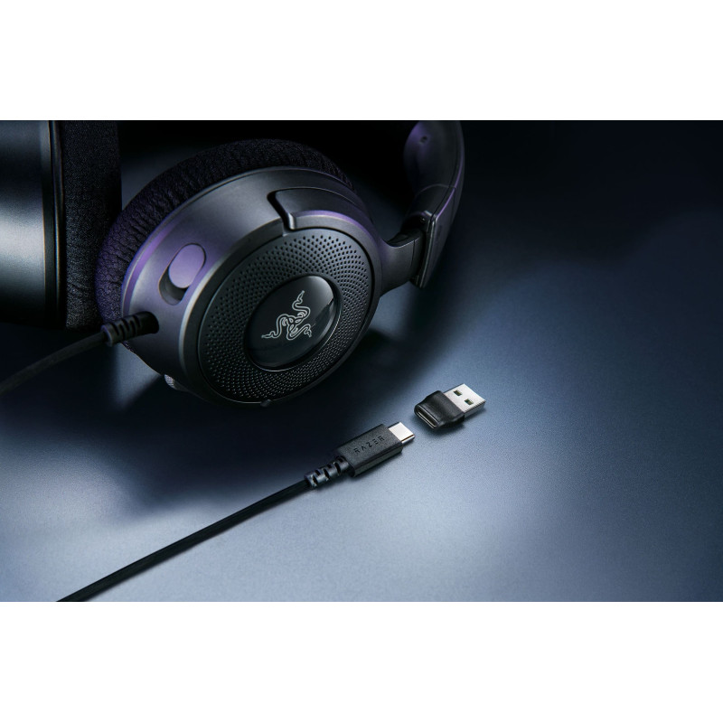 Razer Гарнітура ігрова Kraken V4 X, 7.1, USB-A, 1.8м, RGB, чорний