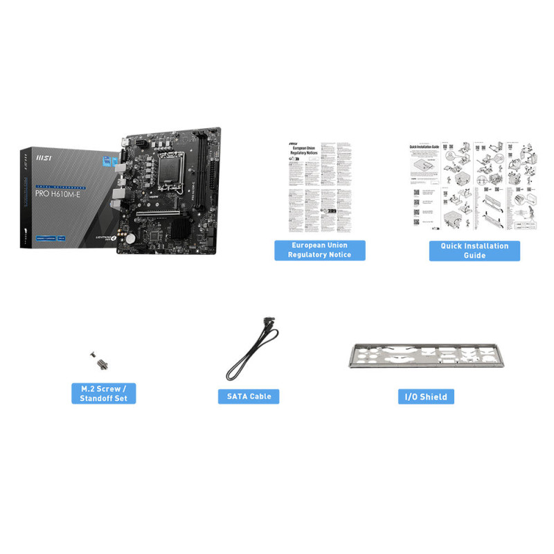 MSI Материнcька плата PRO H610M-E s1700 H610 2xDDR5 M.2 HDMI D-Sub mATX