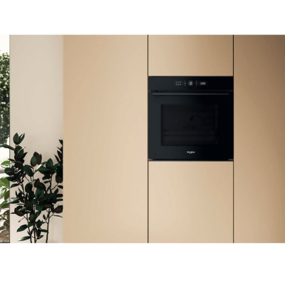 Whirlpool Духова шафа електрична, 73л, A+, дисплей, конвекція, піроліз, телескопічні напрямні, чорний