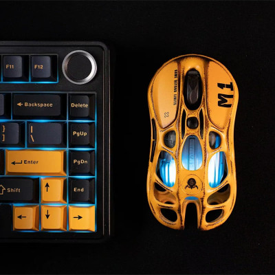 GravaStar Миша GravaStar Mercury M1 Pro, magnesium alloy body, BT/WL/USB-A, RGB, Battle-Worn Yellow GravaStar Миша GravaStar Mercury M1 Pro, magnesium alloy body, BT/WL/USB-A, RGB, Battle-Worn Yellow