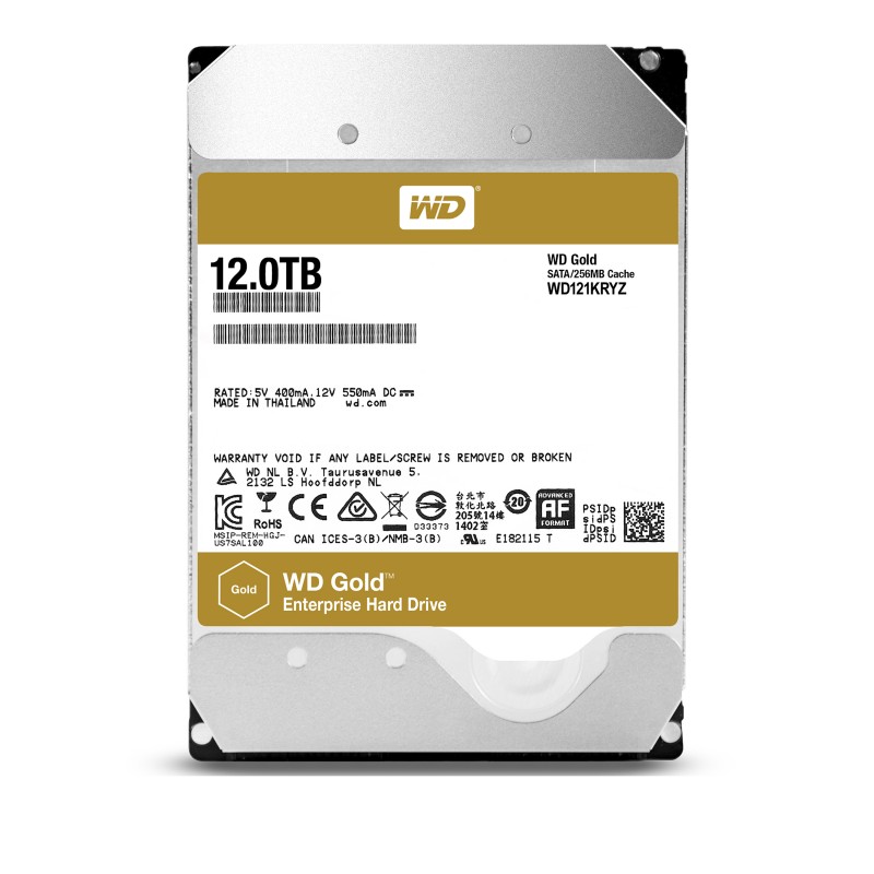 WD Жорсткий диск 12TB 3.5" 7200 256MB SATA Gold