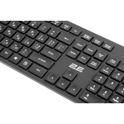 2E Комплект клавіатура та миша MK420 WL, EN/UK/RU, чорний