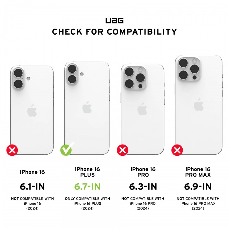 UAG Чохол для iPhone 16 Plus, Civilian Magsafe, Black