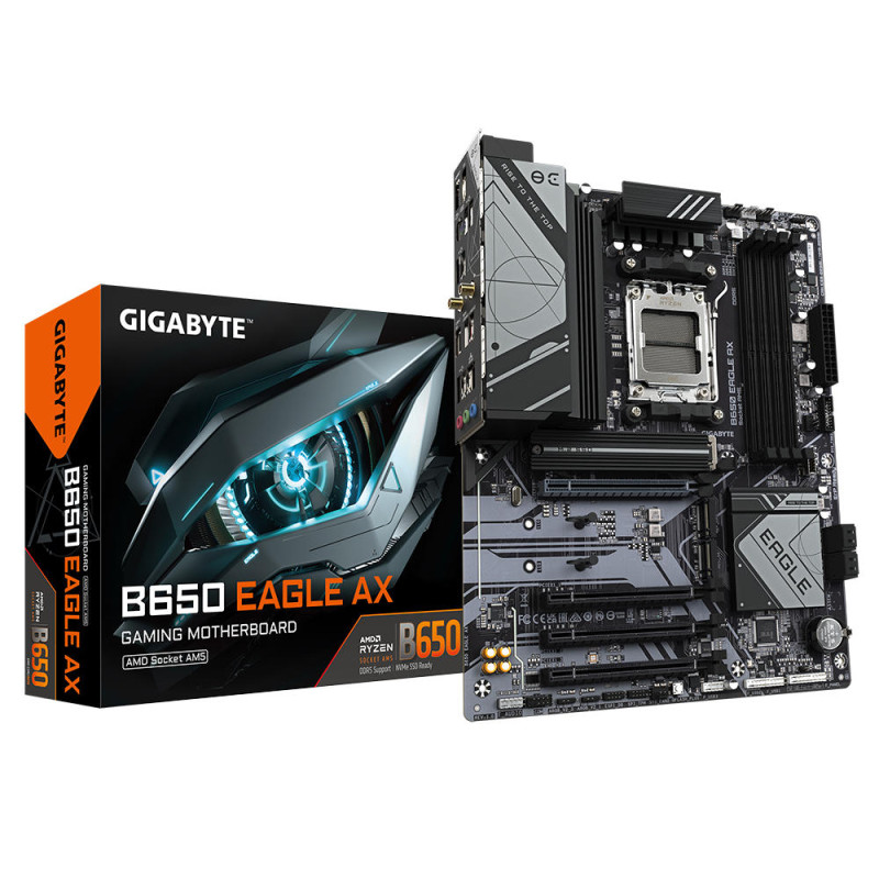 Gigabyte Материнська плата B650 EAGLE AX sAM4 B650 4xDDR5 M.2 HDMI DP ATX