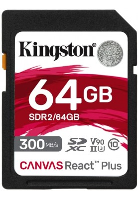 Kingston Карта пам'яті 64GB SDXC C10 UHS-II U3 R300/W260MB/s