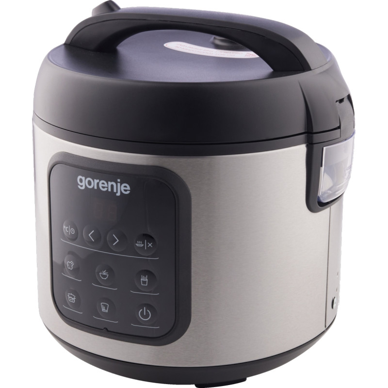 Gorenje Мультиварка, 476Вт, мини, чаша-2л, електронне керув., 5 програм, метал/пластик, чорний