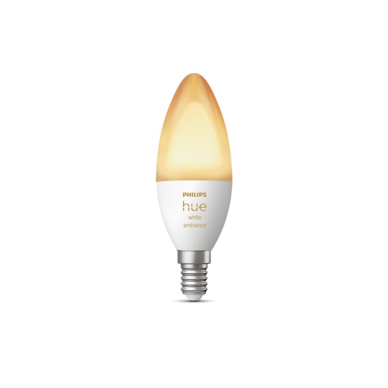 Philips Hue Лампа розумна E14, 5.2W(40Вт), 2200K-6500K, Tunable white, ZigBee, Bluetooth, димування