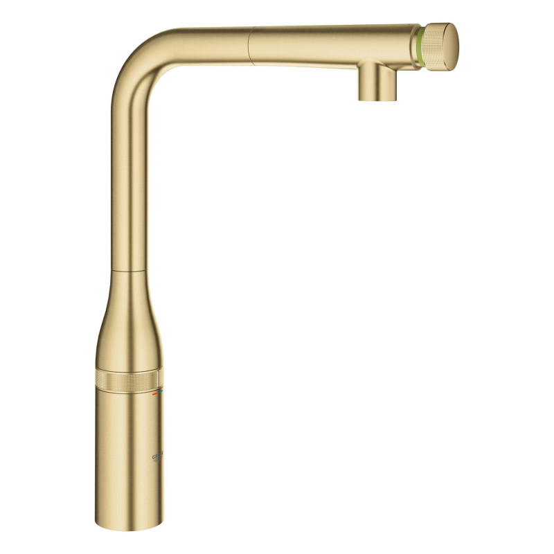 Grohe Змішувач для кухні Essence Smart Control, довж.виливу - 199мм, поворотний/витяжний, вентиль/кнопка, матовий прохолодний схід сонця
