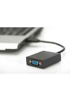 Digitus Адаптер USB 3.0 - VGA Full HD, M/F, 0.15 m