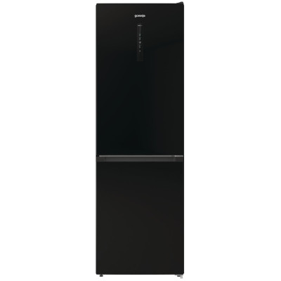 Gorenje Холодильник з нижн. мороз. камерою 185х60х60см, 2 двері, 204(96)л, А++, NoFrost+, LED дисплей, Зона св-ті, чорний