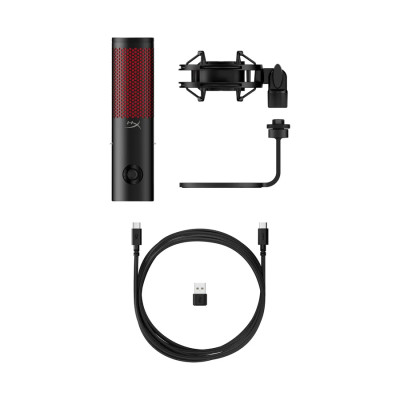 HyperX Мікрофон геймінговий QuadCast 2, Omni/Uni/Bi, USB-A, 3м, RGB, чорний