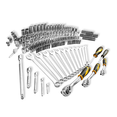 Tolsen Набір інструментів, 216шт, 1/2", 1/4", 3/8", комбіновані ключі, торцеві головки, біти, CrV, кейс