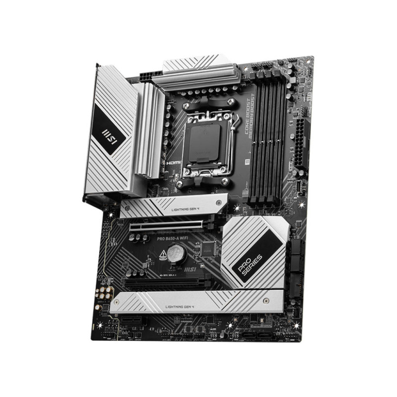 MSI Материнcька плата PRO B650-A WIFI sAM5 B650 4xDDR5 M.2 HDMI DP WiFi BT ATX
