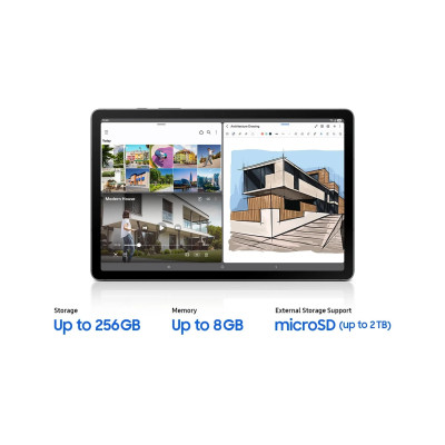 Samsung Планшет Galaxy Tab S10 Lite (X406) 10.9" 8ГБ, 256ГБ, 5G, 8000мА•год, Android, сірий