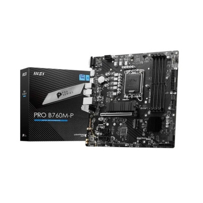 MSI Материнcька плата PRO B760M-P s1700 B760 4xDDR5 HDMI DP DSub mATX