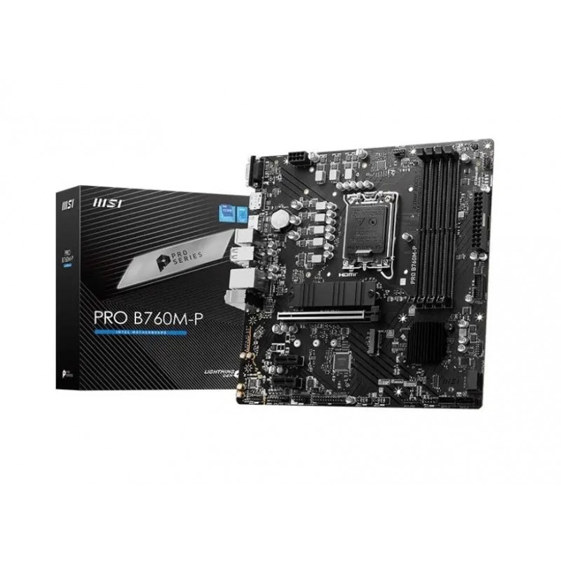 MSI Материнcька плата PRO B760M-P s1700 B760 4xDDR5 HDMI DP DSub mATX