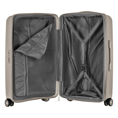 2E Валіза, Aero, поліпропілен, середня, 63/78 л, TSA, 4 колеса, EXP, сіро-коричневий 2E Валіза, Aero, поліпропілен, середня, 63/78 л, TSA, 4 колеса, EXP, сіро-коричневий