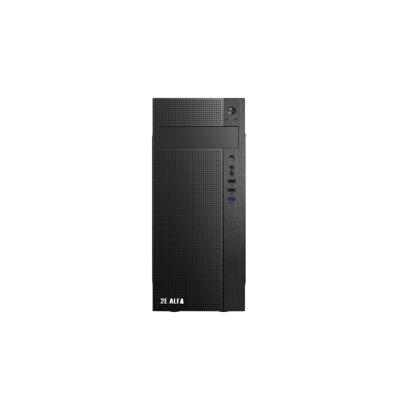 2E Корпус Alfa E185 без БЖ 1xUSB3.0, 2xUSB2.0, VGA 310мм, ATX, чорний