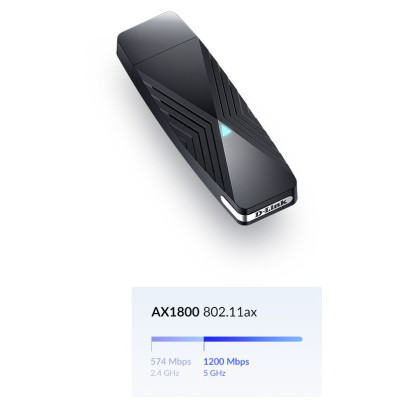 D-Link WiFi-адаптер DWA-X1850 AX1800, USB 3.2