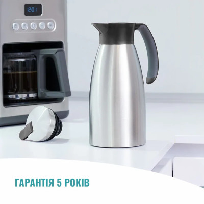 Tefal Термоглічик Tefal Soft Grip, 1.5л, нежавіюча сталь, пластик, чорний Tefal Термоглічик Tefal Soft Grip, 1.5л, нежавіюча сталь, пластик, чорний