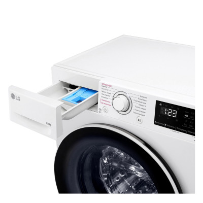 LG Пральна машина фронтальна, 8,5кг, 1200, A+++, 48см, дисплей, пара, інвертор, білий