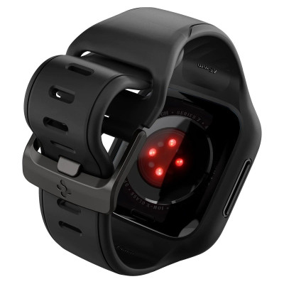 Spigen Чохол та ремінець 2в1 для Apple Watch 45mm Liquid Air Pro, Black