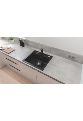 Grohe Мийка кухонна K700, граніт, прямокут., без крила, 560x510x200мм, чаша - 1, врізна, чорний граніт