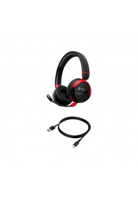 HyperX Гарнітура гравця Cloud Mini, mini-jack/BT, 1.2м, чорний-червоний