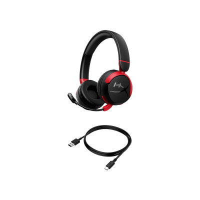 HyperX Гарнітура гравця Cloud Mini, mini-jack/BT, 1.2м, чорний-червоний
