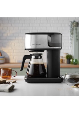 Russell Hobbs Кавоварка Attentiv, 1.25л, мелена, чорно-срібний